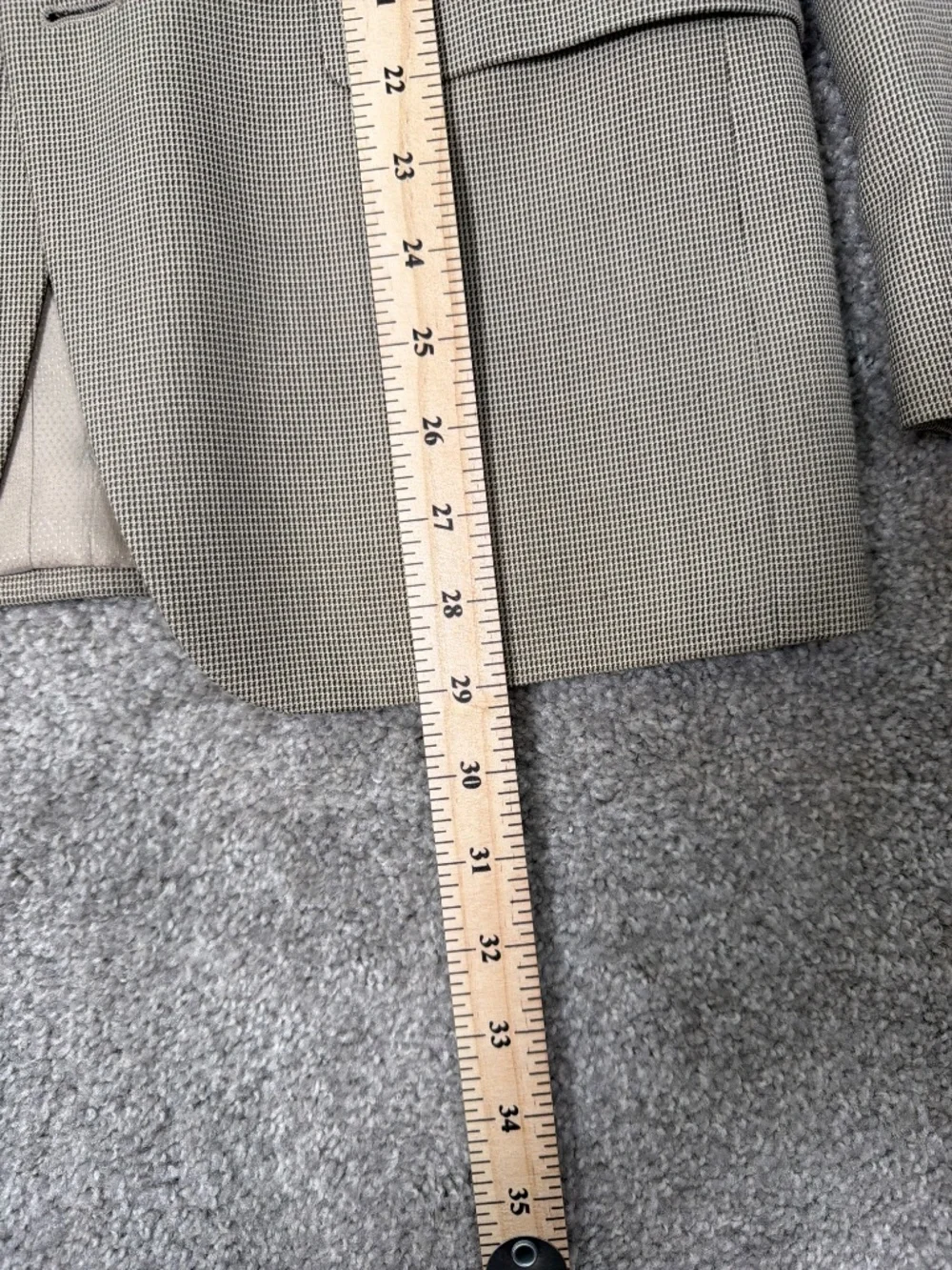 Michael Kors Tan Micro Check Blazer 36S
